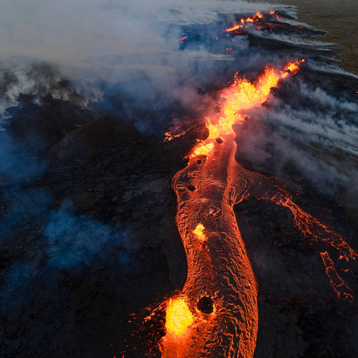 Der Litli-Hrútur befindet sich auf der dünn besiedelten Reykjanes-Halbinsel. - Foto: Ragnar Visage/RUV/dpa