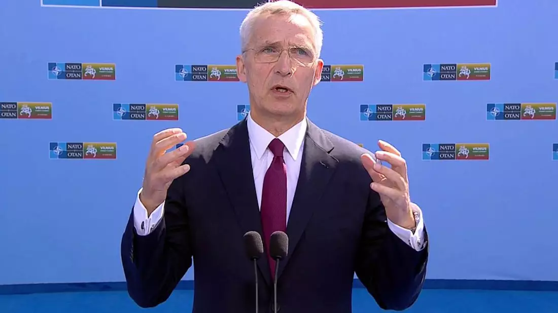 Jens Stoltenberg am 11.07.2023 in Vilnius - Bild: ?ber dts Nachrichtenagentur