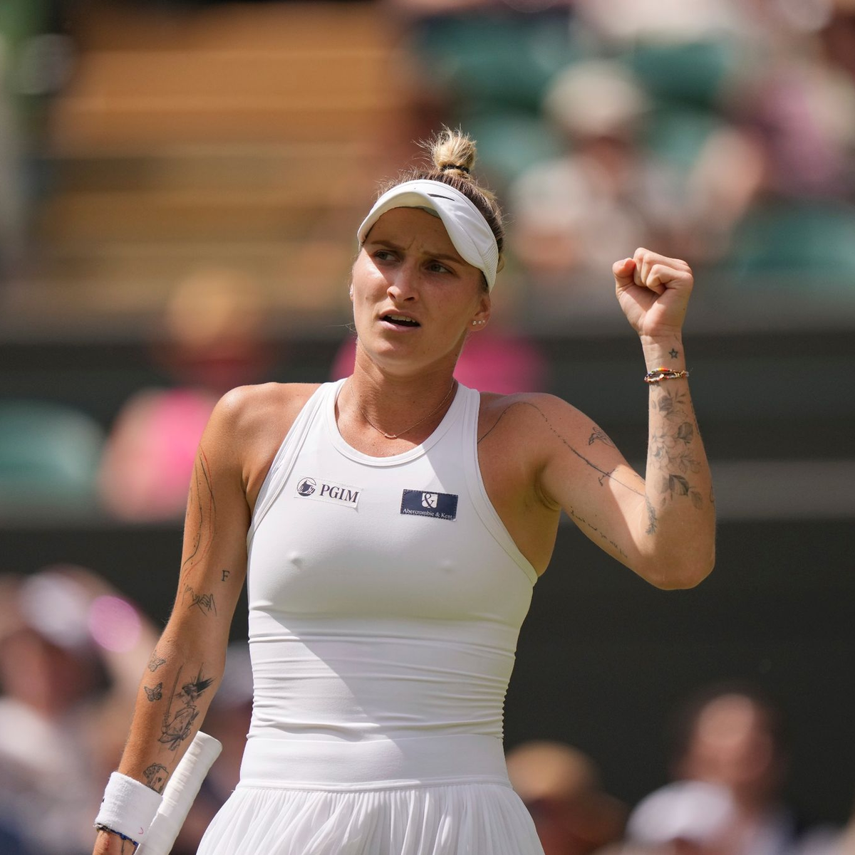 Marketa Vondrousova steht im Halbfinale von Wimbledon. - Foto: Alberto Pezzali/AP/dpa