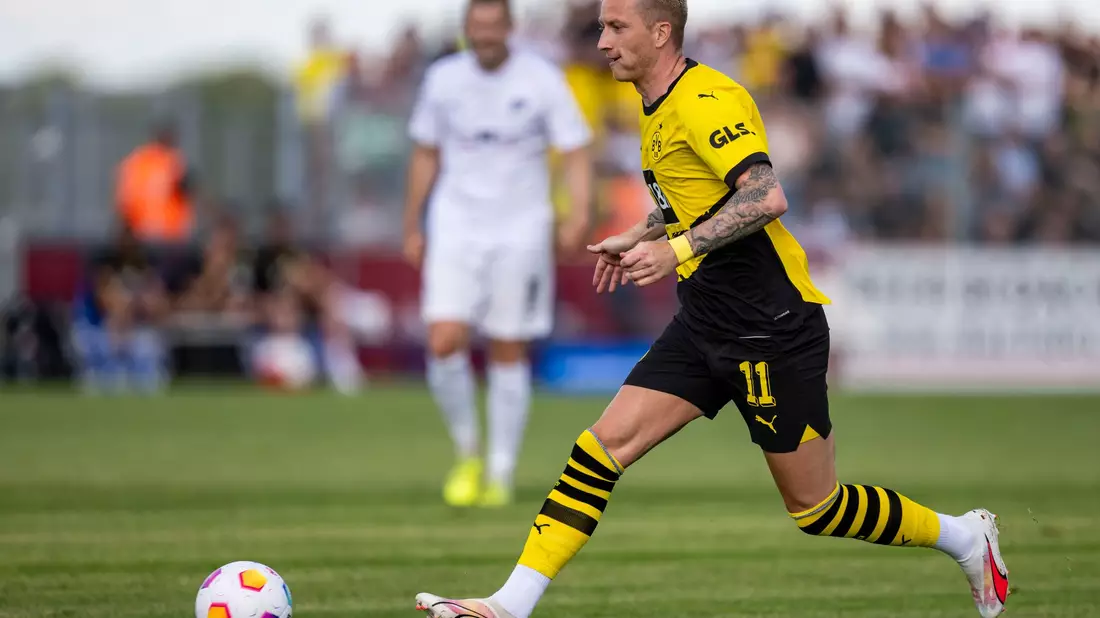 Dortmunds Marco Reus war im Test gegen Westfalia Rhynern an den ersten drei Toren beteiligt. - Bild: David Inderlied/dpa