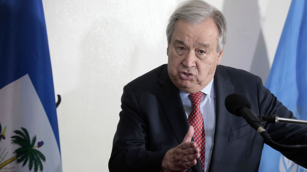 Antonio Guterres, UN-Generalsekretär, während einer Pressekonferenz in Port-au-Prince, Haiti. - Foto: Odelyn Joseph/AP