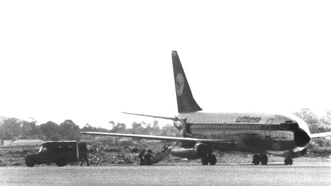 Das Flugzeug «Landshut» wurde 1977 entführt. - Bild: UPI/dpa