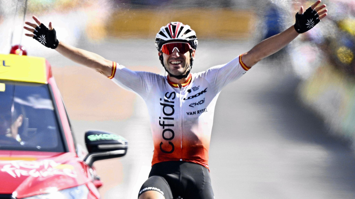 Ion Izagirre attackierte aus einer Spitzengruppe heraus und holte sich den Sieg auf der zwölften Etappe. - Foto: Jasper Jacobs/Belga/dpa