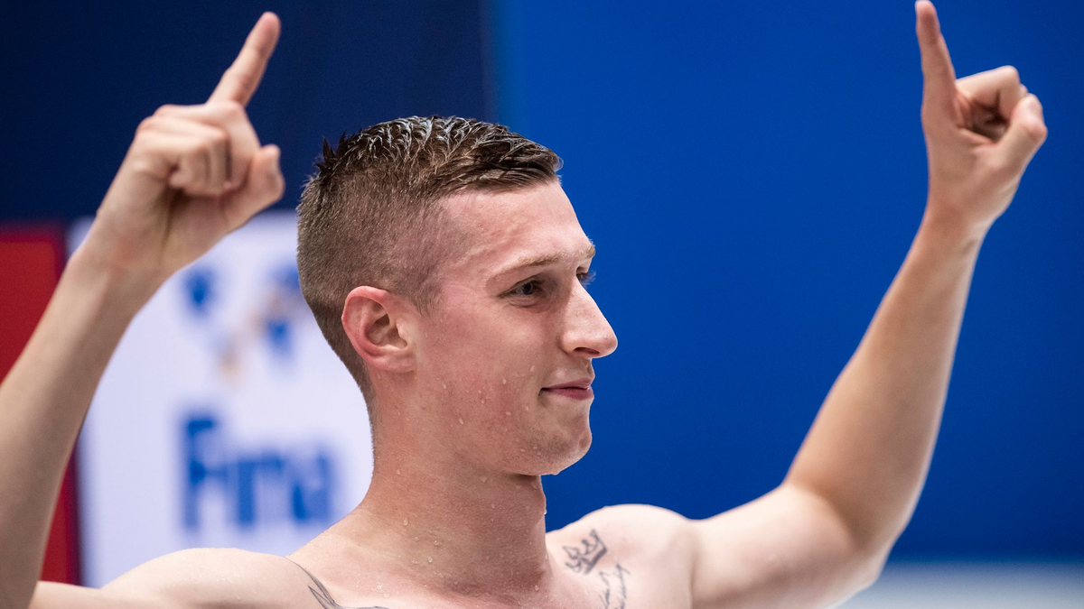 Hat eine klare Meinung zur Rückkehr von russischen Schwimmern: Florian Wellbrock. - Foto: Christophe Gateau/Deutsche Presse-Agentur GmbH/dpa
