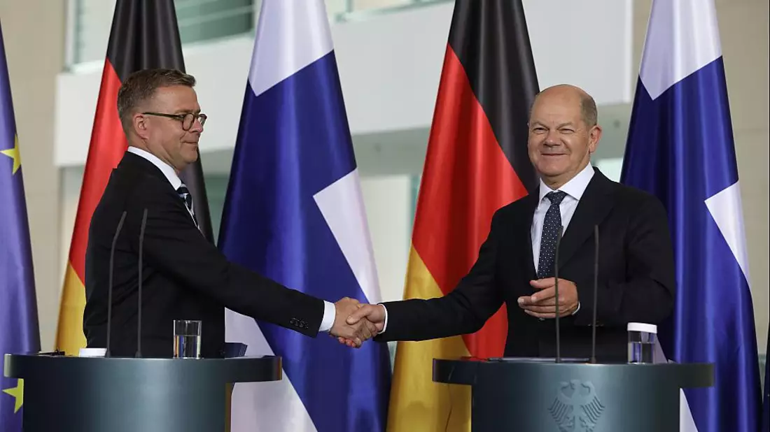 Petteri Orpo und Olaf Scholz am 14.07.2023 - Bild: ?ber dts Nachrichtenagentur