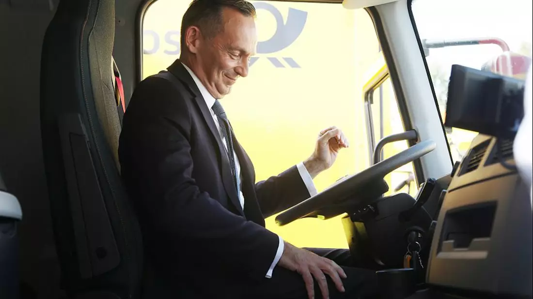 Volker Wissing in einem Post-LKW am 13.07.2023 - Bild: ?ber dts Nachrichtenagentur