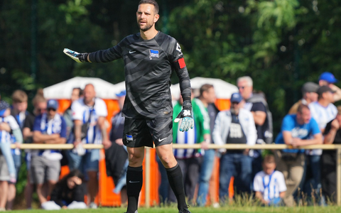 Herthas Torhüter Marius Gersbeck. - Foto: Soeren Stache/dpa