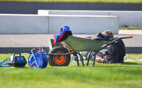 Pause von der Arbeit. - Foto: Uwe Anspach/dpa