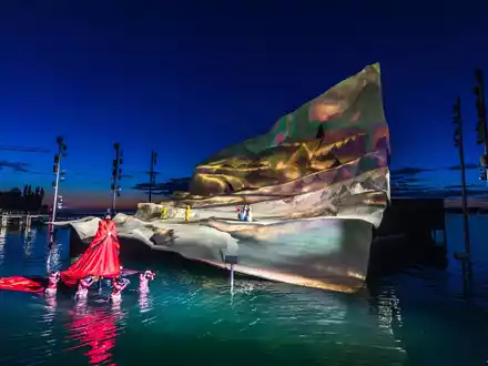 Puccinis «Madame Butterfly» auf der Seebühne in Bregenz. - Foto: Dietmar Stiplovsek/APA/dpa