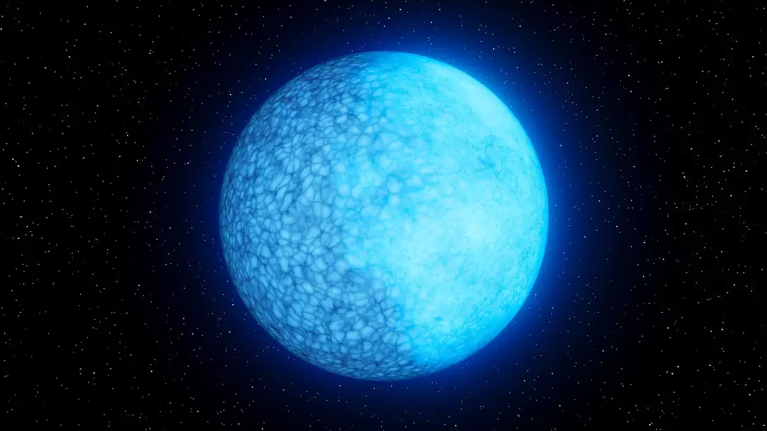 Diese künstlerische Darstellung zeigt den zweigesichtigen Weißen Zwergstern Janus. - Bild: K. Miller/Caltech/IPAC/dpa