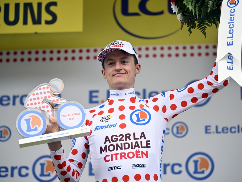 Gewann die Königsetappe der Tour de France: Felix Gall aus Österreich. - Foto: Dirk Waem/Belga/dpa
