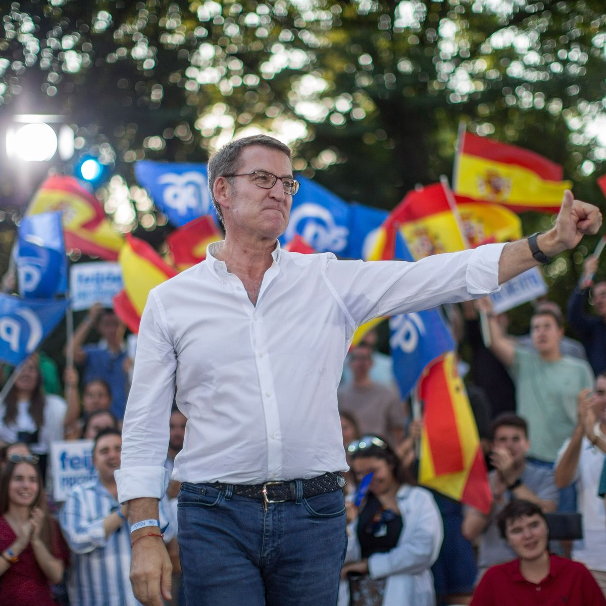 Alberto Nuñez Feijoo, Chef der konservativen Volkspartei (PP) und Kandidat für das Amt des Regierungspräsidenten. - Foto: Luis Soto/SOPA Images via ZUMA Press Wire/dpa