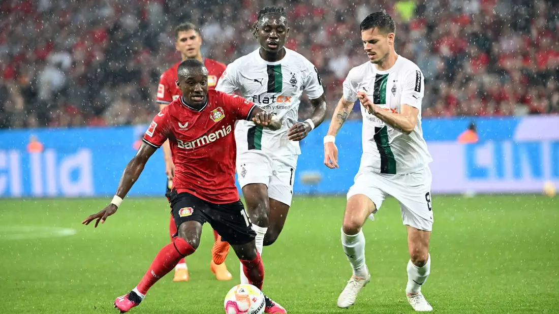 Bayer 04 Leverkusen soll Übereinkunft mit Aston Villa über einen Wechsel von Moussa Diaby gefunden haben. - Bild: Federico Gambarini/dpa