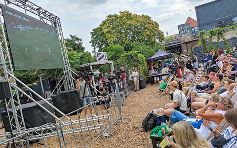 Public Viewing im Berliner Biergarten BRLO am 24.07.2023 - Foto: ?ber dts Nachrichtenagentur