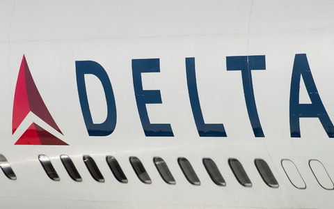 Das Logo von Delta Air Lines (Archivbild). - Foto: Silas Stein/dpa