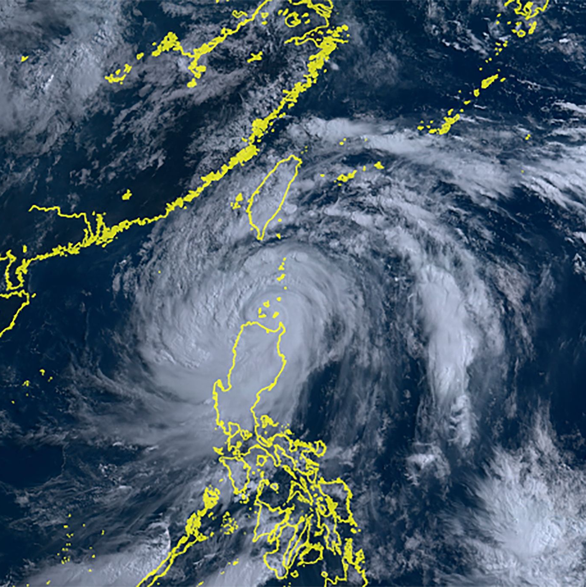 Das Satellitenbild zeigt den Taifun «Doksuri». - Foto: Uncredited/Courtesy of National Institute of Information and Communications Technology (NICT)/AP/dpa