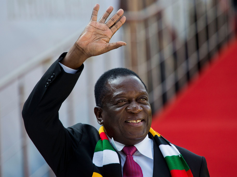 Simbabwes Präsident Emmerson Mnangagwa strebt eine zweite fünfjährige Amtszeit an. - Foto: Jerome Delay/AP/dpa