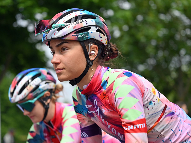 Ricarda Bauernfeind holte sich auf der fünften Etappe der Frauen-Tour den Sieg. - Foto: Martin Schutt/dpa/Archivbild