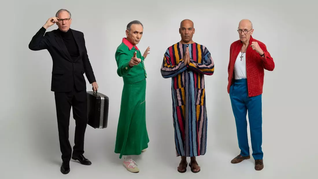 Sean Read (l-r), Kevin Rowland, Mike Timothy und Jim Paterson von der britischen Band Dexys. - Bild: Sandra Vijandi/Snowhite PR/dpa