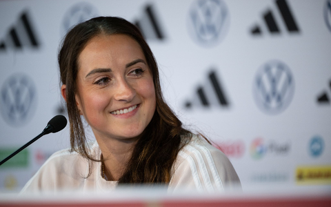 Erstmals bei der EM in der Startelf: Sara Däbritz  - Foto: Sebastian Christoph Gollnow/dpa