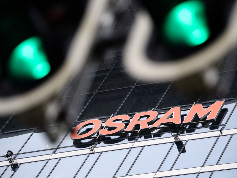 Osram war 2019 vom österreichischen Sensorhersteller AMS übernommen worden. - Foto: Matthias Balk/dpa