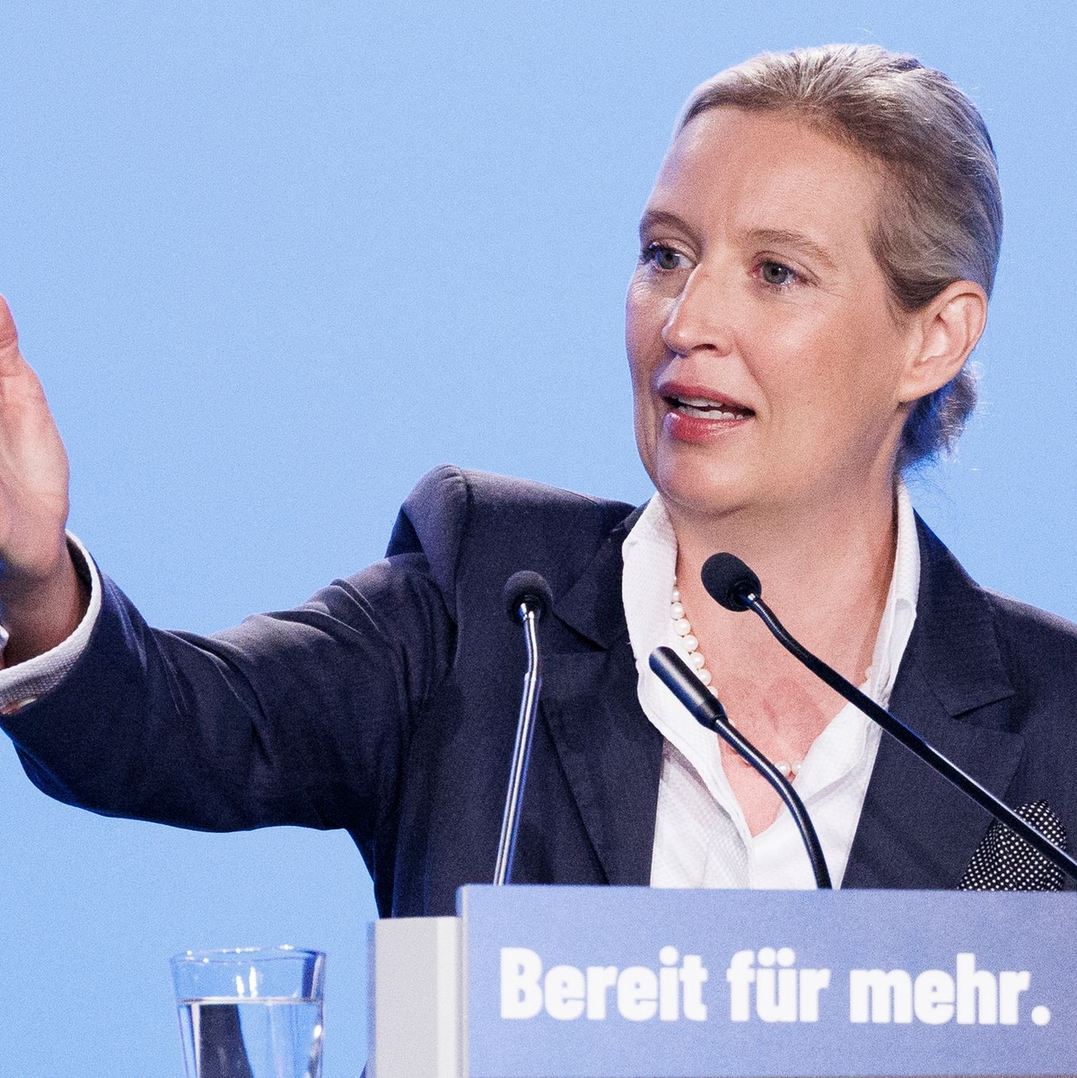 Alice Weidel in Magdeburg. - Foto: Carsten Koall/dpa