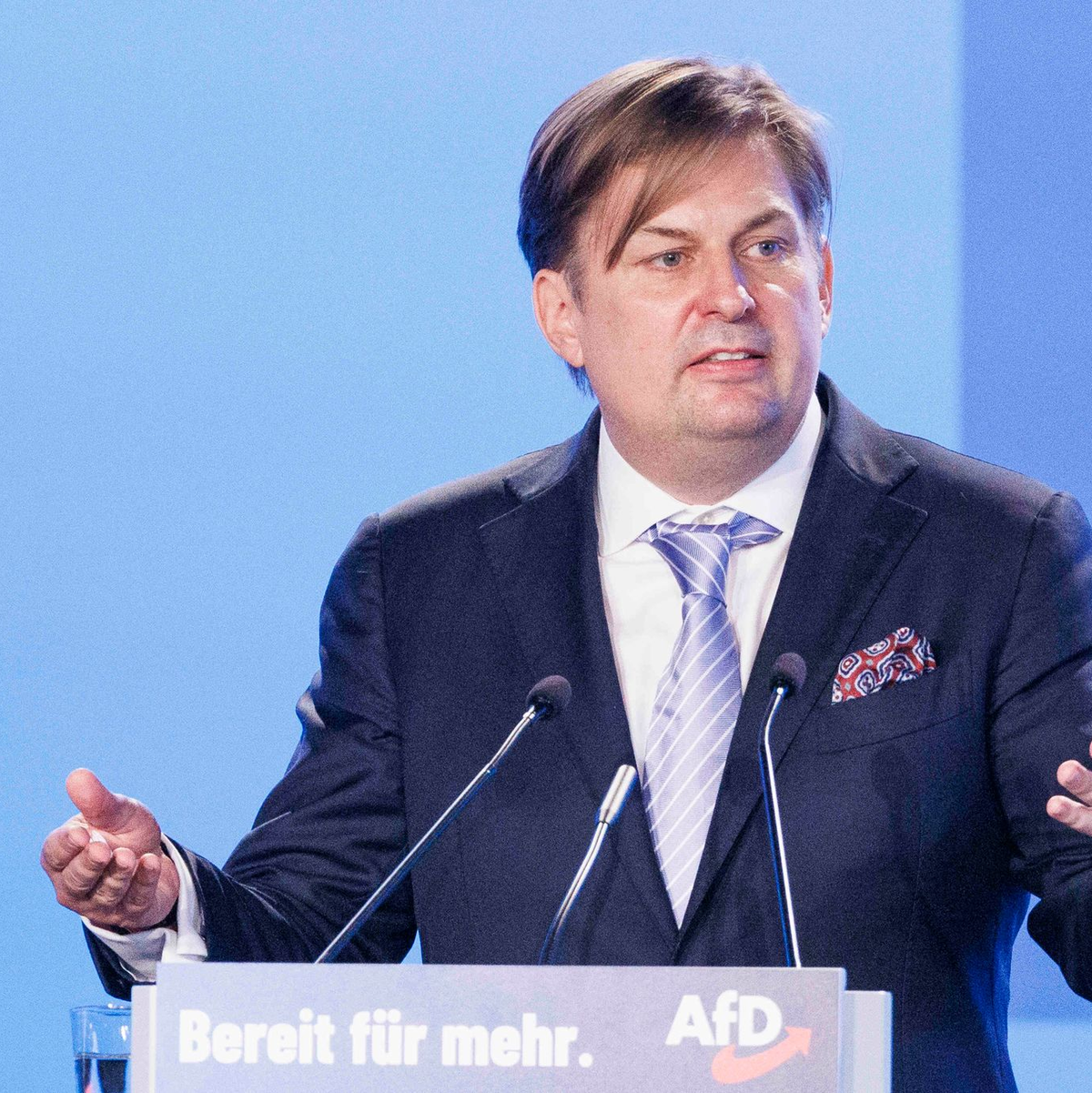 Maximilian Krah führt die AfD in den Europawahlkampf. - Foto: Carsten Koall/dpa