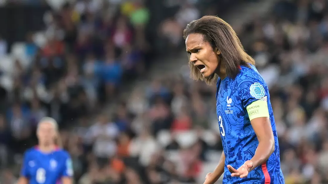 Wendie Renard erzielte in der 83. Minute per Kopf nach einem Eckball den Siegtreffer für Frankreich. - Bild: Sebastian Gollnow/dpa