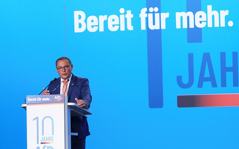 Tino Chrupalla auf AfD-Parteitag am 28.07.2023 - Foto: ?ber dts Nachrichtenagentur