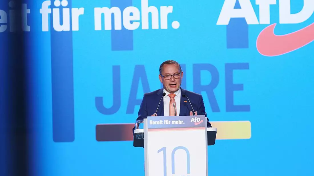 Tino Chrupalla auf AfD-Parteitag am 28.07.2023 - Bild: ?ber dts Nachrichtenagentur