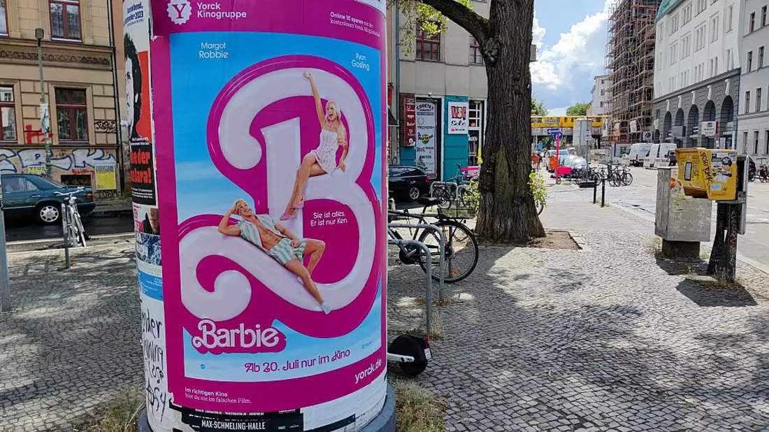 Werbung für Barbie-Film im Juli 2023 - Bild: ?ber dts Nachrichtenagentur