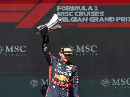 Max Verstappen gewann schon dreimal in Belgien: Zuletzt 2023. - Foto: Geert Vanden Wijngaert/AP
