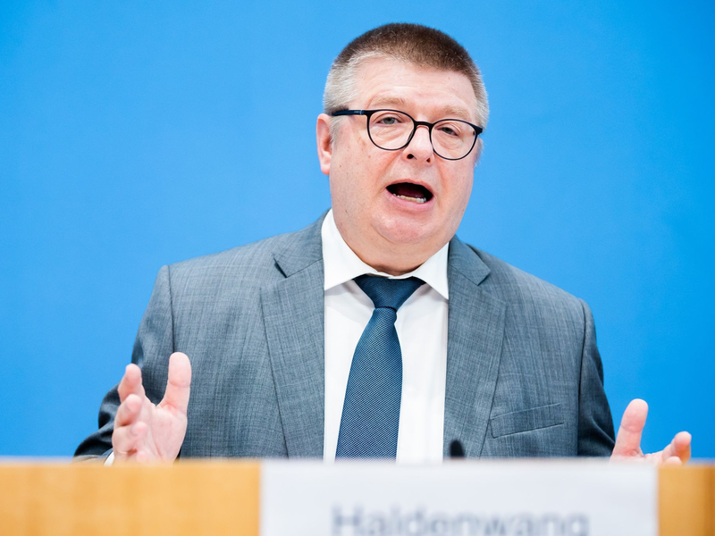 Laut Verfassungsschutzpräsident Thomas Haldenwang hatten «diverse Wahlbewerber» der AfD «rechtsextremistische Verschwörungstheorien» geäußert. - Foto: Christoph Soeder/dpa