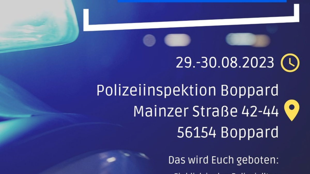 POL-PDKO: Schnuppertage Polizei Boppard im August - Foto: presseportal.de