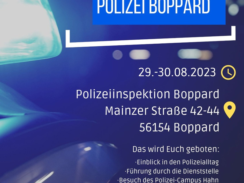 POL-PDKO: Schnuppertage Polizei Boppard im August - Foto: presseportal.de