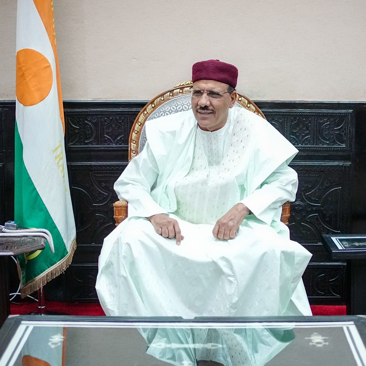 Mohamed Bazoum richtet einen Appell an die Weltgemeinschaft. - Foto: Kay Nietfeld/dpa