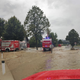 Kräfte der Feuerwehr kämpfen gegen die Überflutungen in der Gegend von Deutschlandsberg in der Steiermark . - Foto: BFVMZ/APA/dpa