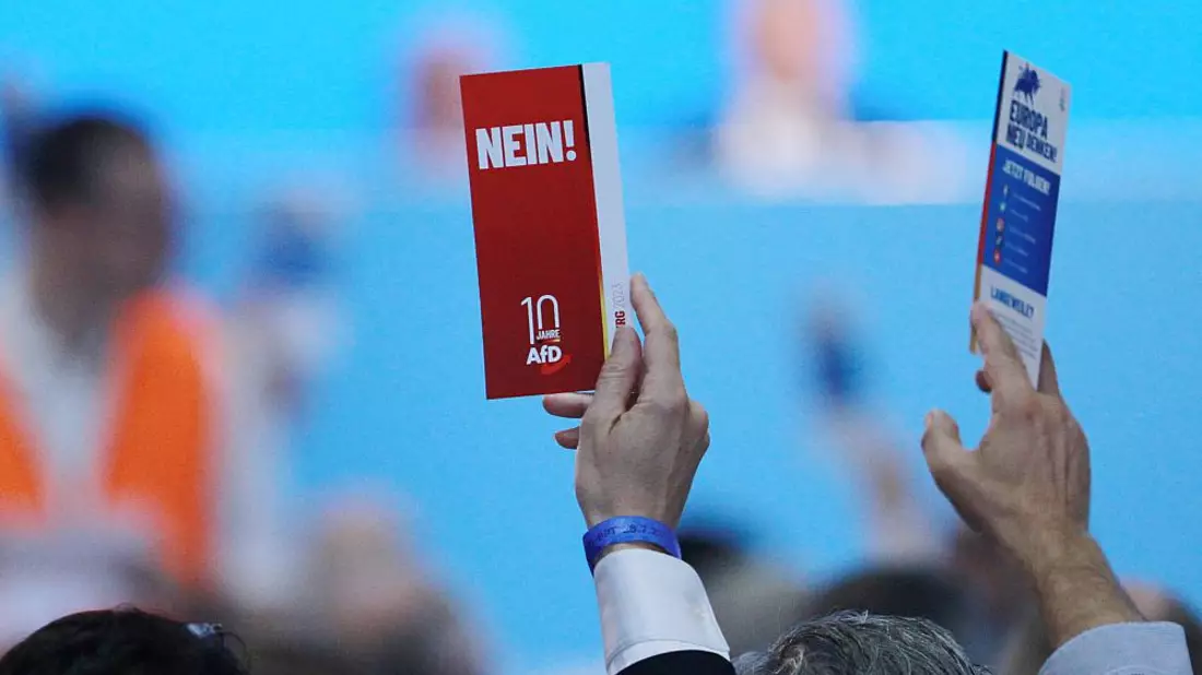 Abstimmung auf AfD-Parteitag im Juli 2023 - Bild: ?ber dts Nachrichtenagentur