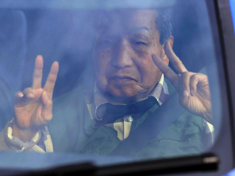 Der 87-jährige Ex-Boxer Iwao Hakamada, der mehr als 47 Jahre in der Todeszelle saß, nachdem er wegen Mordes verurteilt worden war, kämpft weiter um seinen Freispruch. - Foto: Uncredited/Pool via Kyodo News/AP/dpa