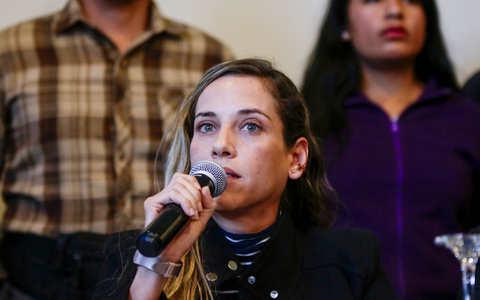 Vize-Kandidatin Andrea González Náder soll bei der Wahl am 20. August antreten. - Foto: Carlos Noriega/AP