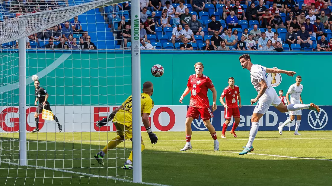 Er schnürte das Doppelpack zum 3:0 für Heidenheim: Tim Kleindienst. - Bild: Andy Buenning/Eibner-Pressefoto/dpa