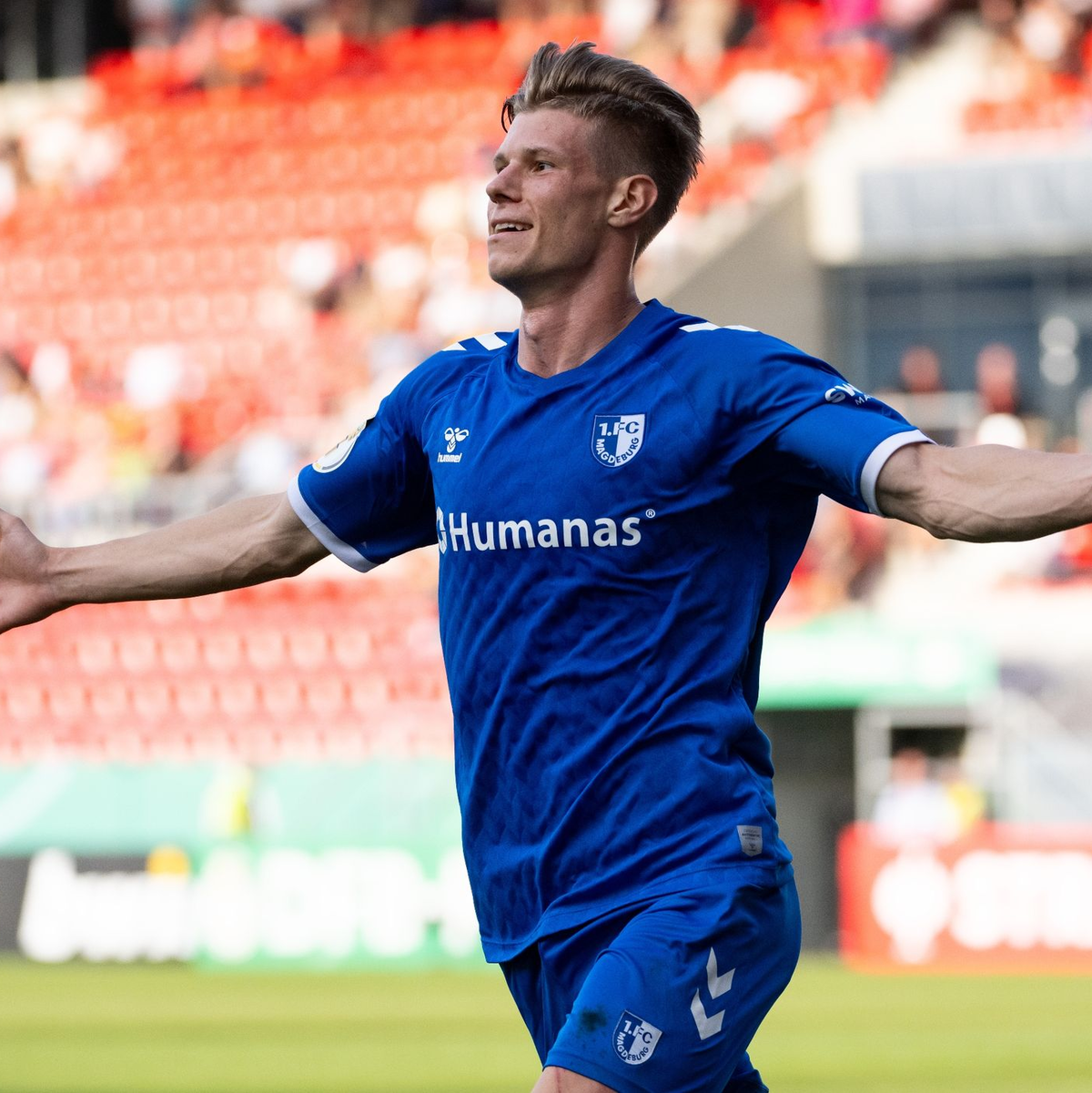 Luca Schuler schoss die Sachsen-Anhalter in die nächste Runde. - Foto: Sven Hoppe/dpa