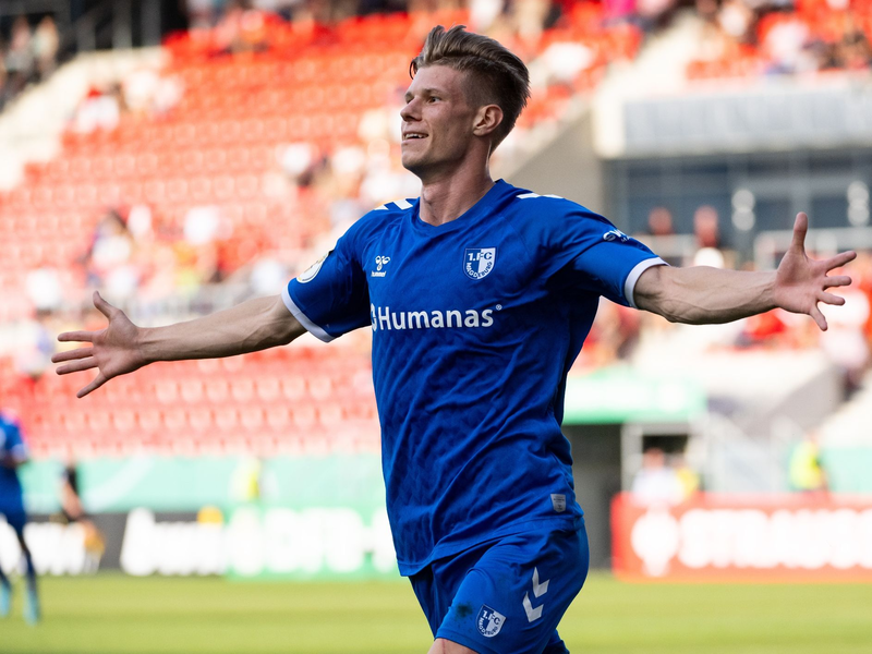 Luca Schuler schoss die Sachsen-Anhalter in die nächste Runde. - Foto: Sven Hoppe/dpa