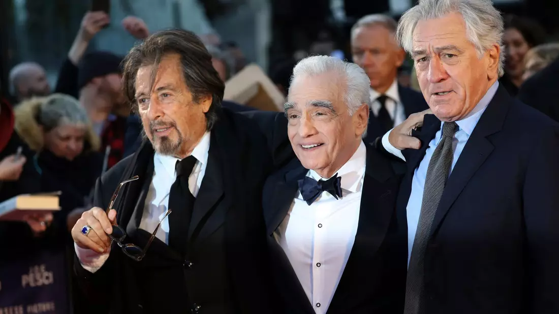Al Pacino (l-r), Martin Scorsese und Robert De Niro bei der Premiere von «The Irishman» in London. - Bild: Vianney Le Caer/Invision/AP/dpa