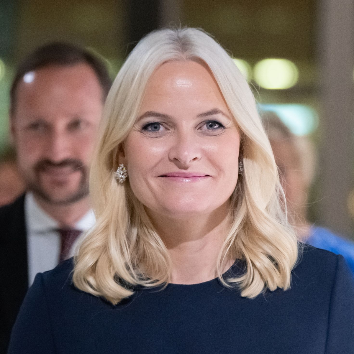Kronprinzessin Mette-Marit auf der Frankfurter Buchmesse. - Foto: Silas Stein/dpa
