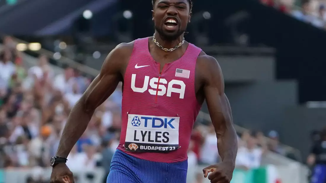 Noah Lyles gewann das 100-Meter-Finale in 9,83 Sekunden. - Bild: Marcus Brandt/dpa
