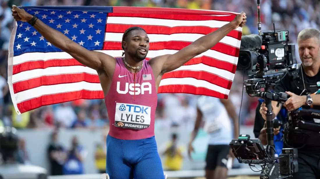 Noah Lyles ist in Budapest zum WM-Titel über die 100 Meter gesprintet. - Bild: Sven Hoppe/dpa