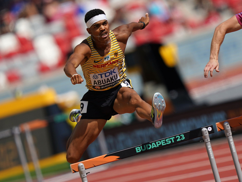 Joshua Abuaku hat über 400 Meter Hürden das Finale erreicht. - Foto: Marcus Brandt/dpa
