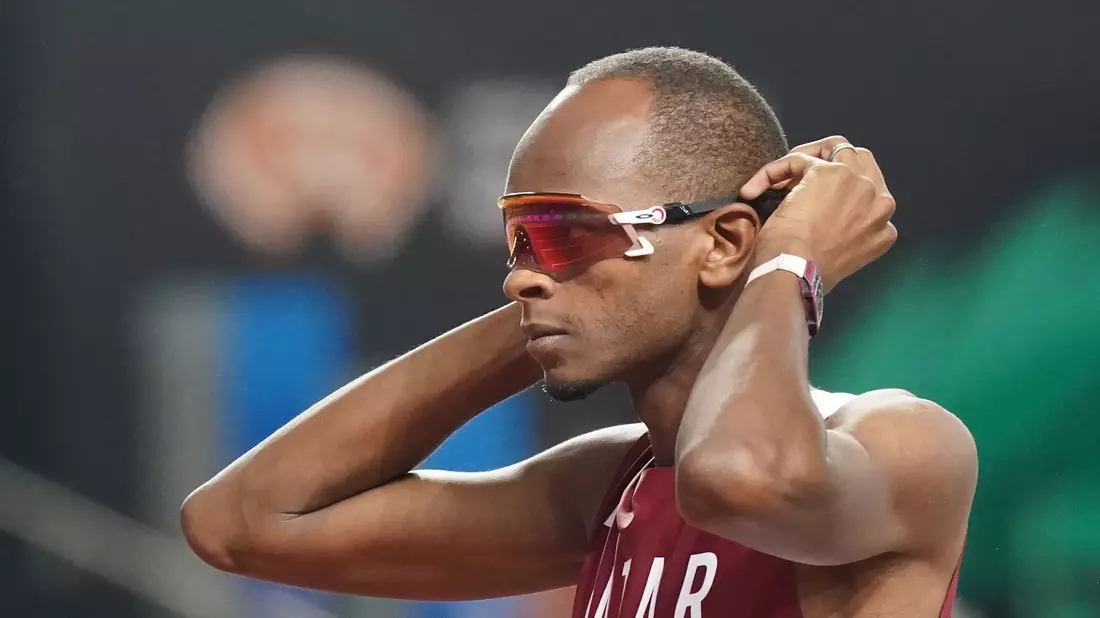 Hochspringer Mutaz Essa Barshim (Katar) in Aktion. - Bild: Marcus Brandt/dpa
