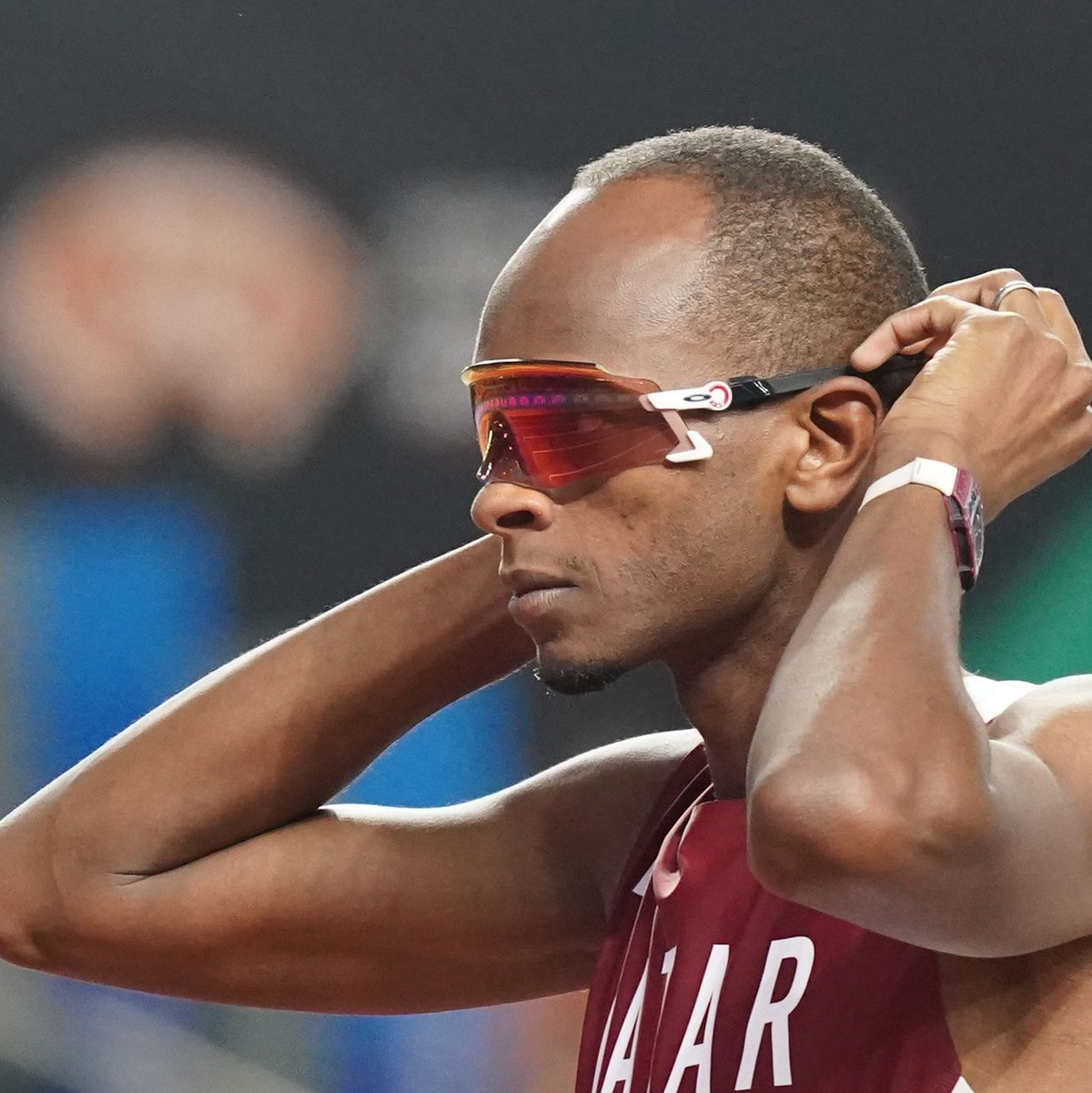 Hochspringer Mutaz Essa Barshim (Katar) in Aktion. - Foto: Marcus Brandt/dpa